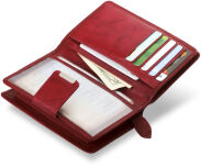 Příruční dámská peněženka s přihrádkami červená - 6