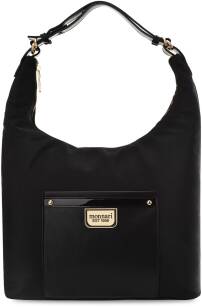 Monnari klasická dámská shopper bag volná měkká taška přes rameno s kapsou - černá