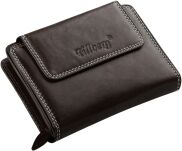 Dámská peněženka s klopou na zip - přírodní kůže - hnědá - 2