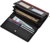 Monnari dámská peněženka se vzorem velká prostorná peněženka s květinami - červená - 2